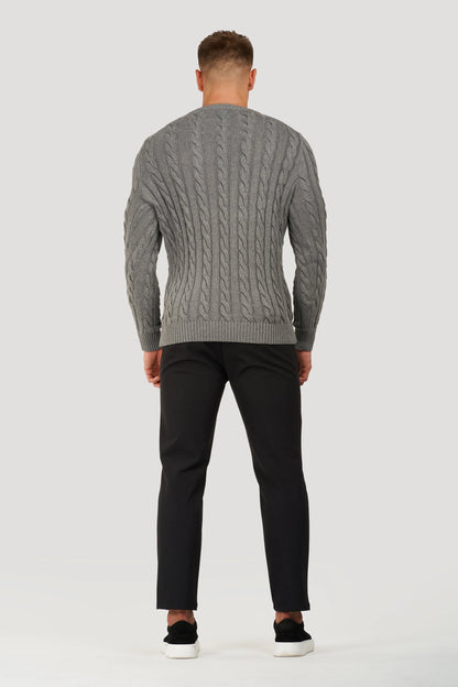 THE CABLE KNIT CREWNECK SWEATER