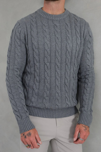 THE CABLE KNIT CREWNECK SWEATER