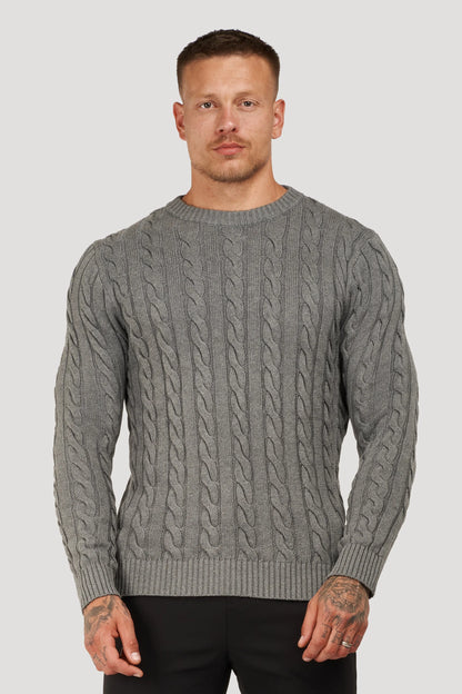 THE CABLE KNIT CREWNECK SWEATER