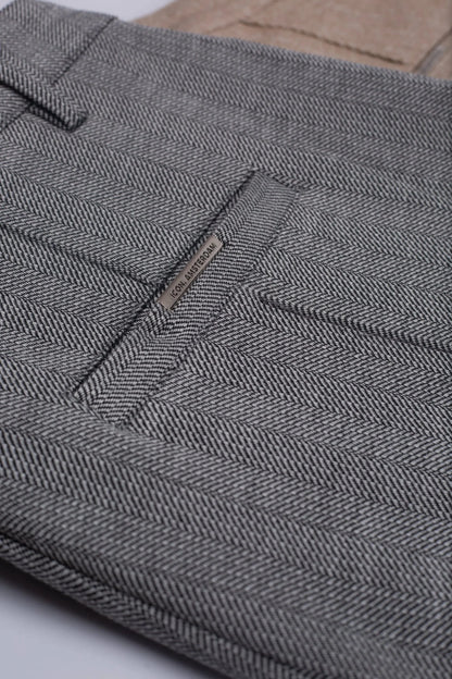 THE CHEVRON TROUSERS - GREY