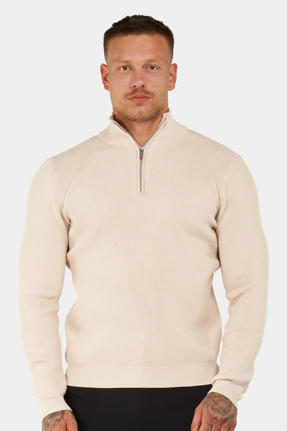 THE RENZO HALF ZIP SWEATER